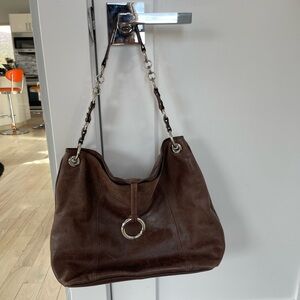 Franco Sarto Brown Leather Handbag 12”x18”.